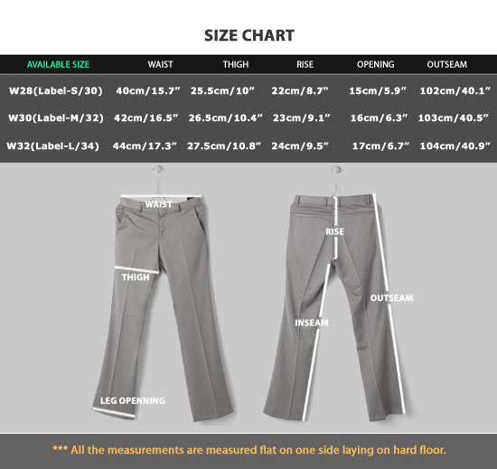 Jeans 301-chart