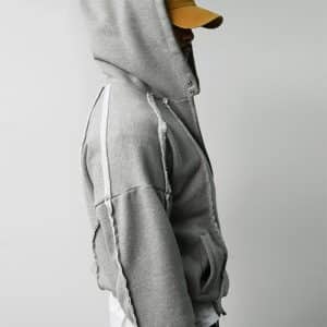 קפוצ'ון וינטג' בשילוב תפרים רוכסן חזיתי 807