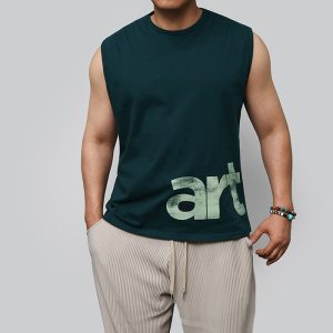 גופייה חולצה ללא שרוולים כיתוב art בסיומת 519